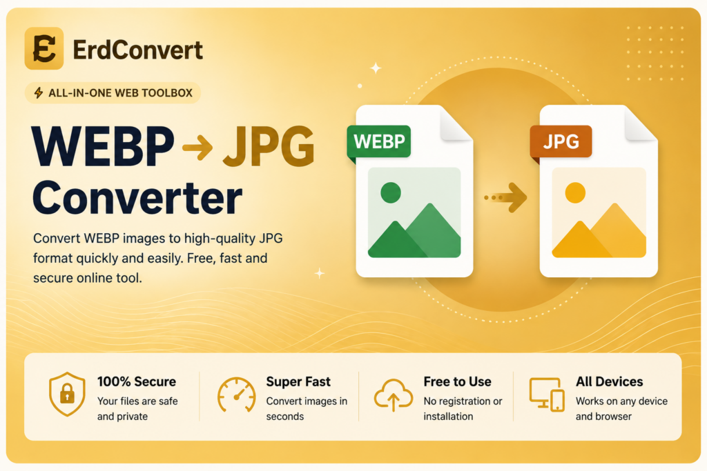 WebP to JPG converter tool for fast online image conversion